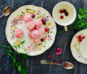 Roseroot Truffles with Lingonberry Xylitol